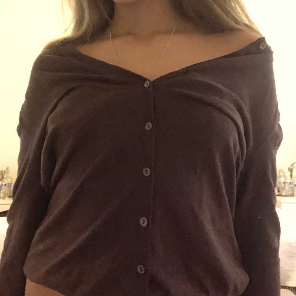 vintage brown cardigan